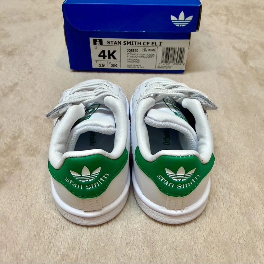 Kids Adidas Stan Smith Sneaker White and Green